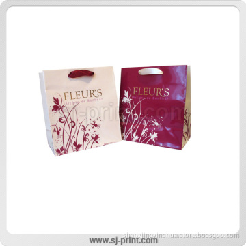 2014 Christmas Shinny Laminated Paper Woven Shopping Gift Bag